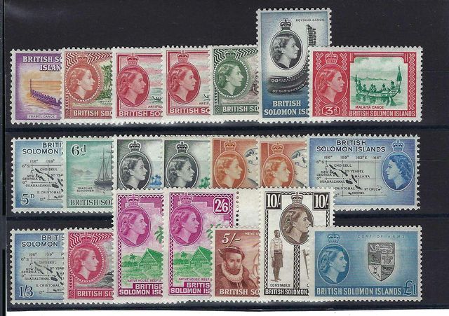 Image of British Solomon Islands/Solomon islands SG 82/96 UMM British Commonwealth Stamp